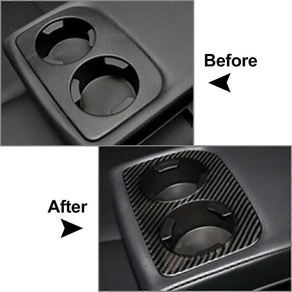 Carbon Fiber Rear Water Cup Panel Cover Trim for Subaru Forester (2013-2018)