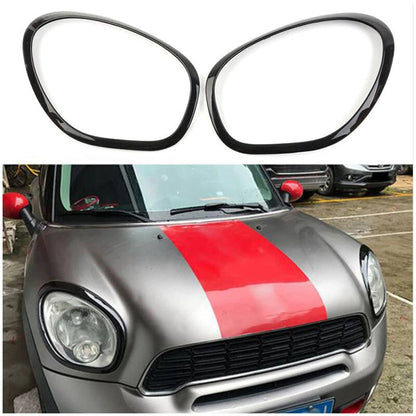 2 x Glossy Black Headlight Trim Rings for MINI R60 Cooper Countryman (2011-2016)
