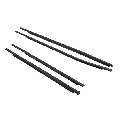 4pcs Outer Door Belt Moulding for Toyota Hilux Revo (2015-2023) Black