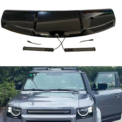 1x Gloss Black Front Top Light Bar for Land Rover Defender 90 110 (20-25)