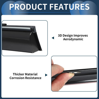 Window Deflectors for Honda Civic Sedan 2022 Side Vent Visors Black 1 Set