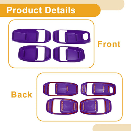 Purple Interior Door Handle Bowl Cover Trim for Jeep Wrangler Gladiator (2018-2023)
