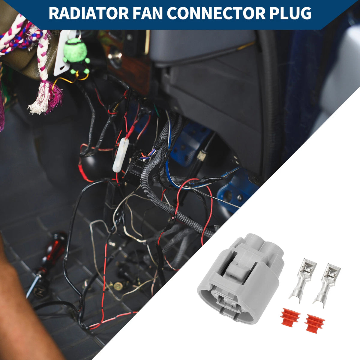 Pin Radiator Fan Connector Plug for Toyota RAV4 (2001-2023)