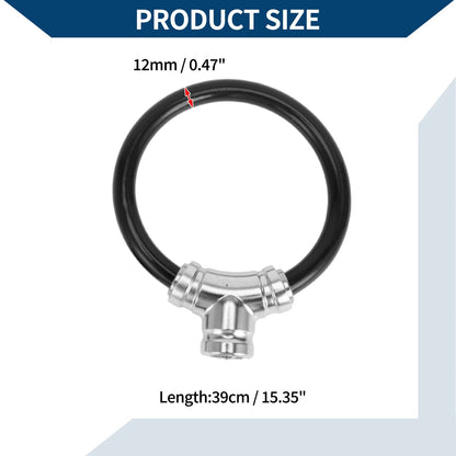 Portable Anti-Theft Bicycle Lock Mini Ring Cable for Bike - Black
