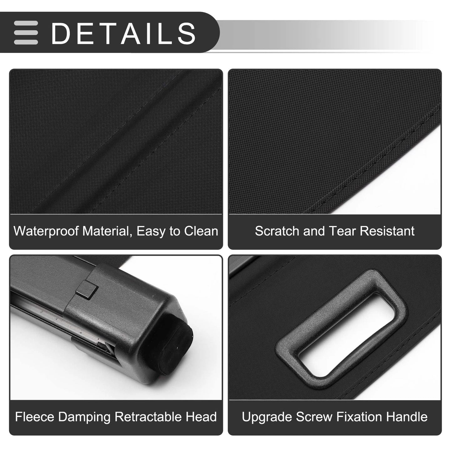 Retractable Cargo Cover for Mitsubishi Outlander 2022-2023 Gloss Black