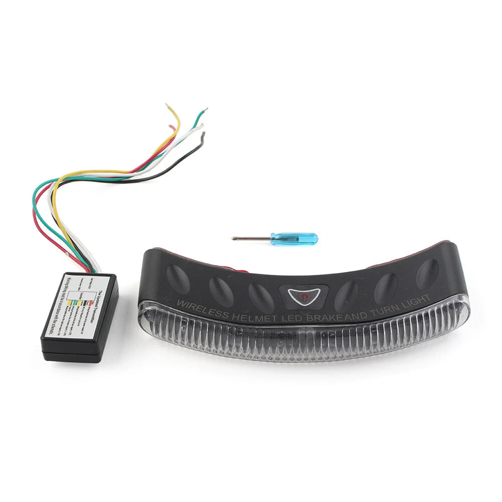 Wireless LED Helmet Mount Turn Signal & Brake Light for Custom Motorcycle