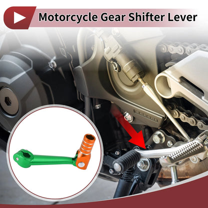 Folding Motorcycle Gear Shift Lever for Bosuer M5 Green/Orange/Silver Tone