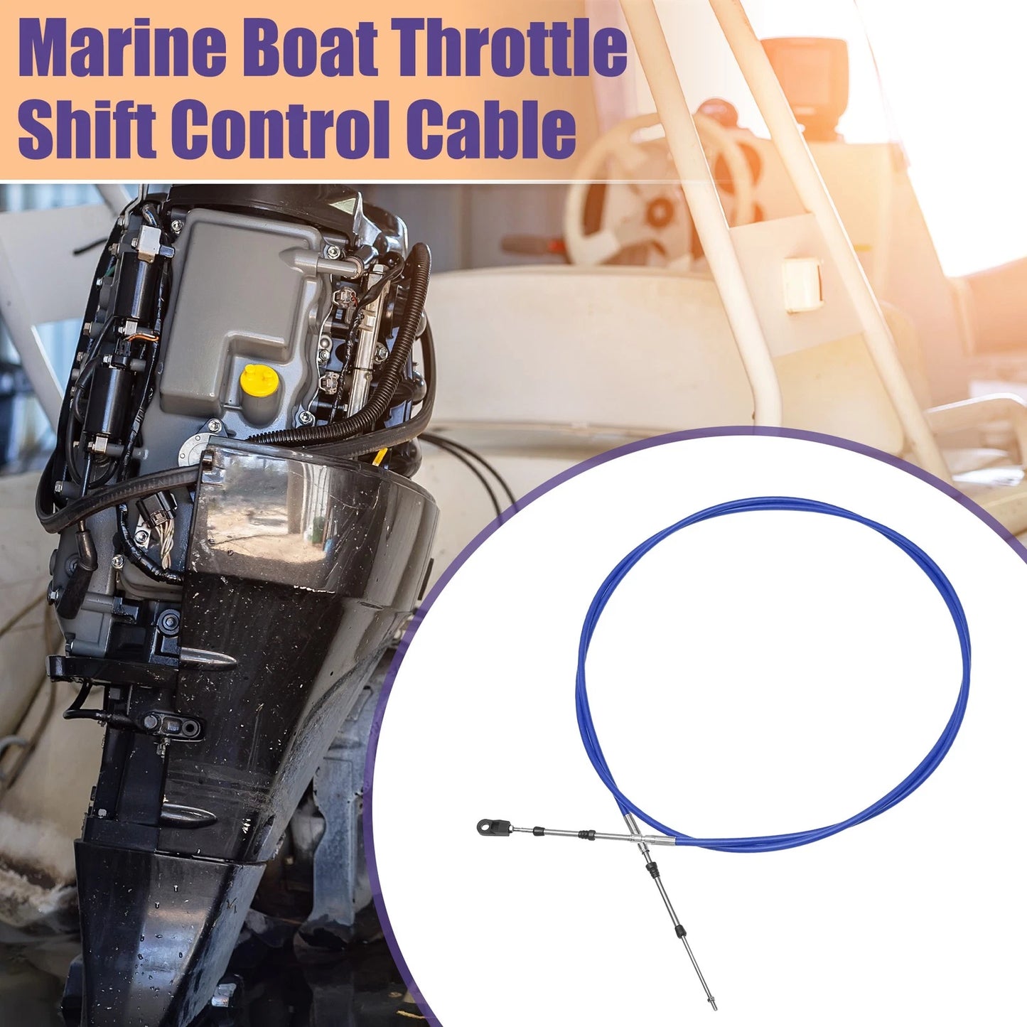 Throttle Shift Control Cable / 300cm 10FT / Blue for Universal Marine Boat