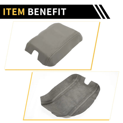 Console Lid Armrest Cover for Ford F-150 Microfiber Leather (2015-2023)