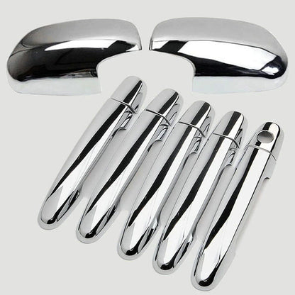 12PCS Chrome Door Handle Mirror Cap Cover Trim for Toyota RAV4 (2006-2012)