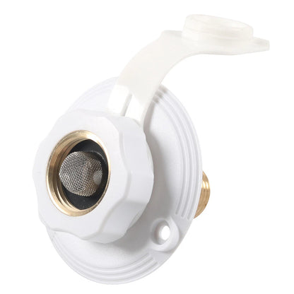 RV City Water Fill Inlet Flange w/ Check Valve for RV Trailer Camper