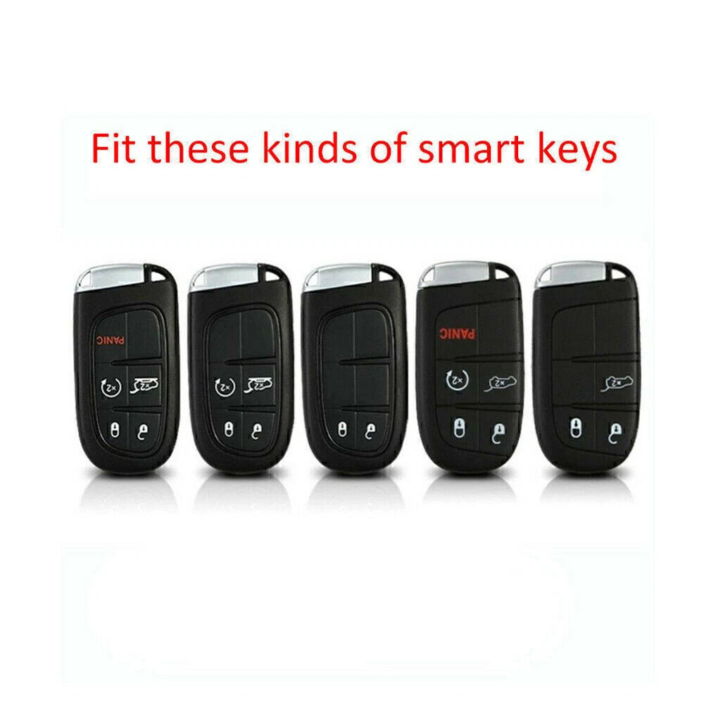 Carbon Fiber Key Case Cover for Jeep Cherokee Renegade (2015-2023)
