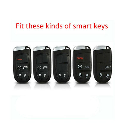 Carbon Fiber Key Case Cover for Jeep Cherokee Renegade (2015-2023)