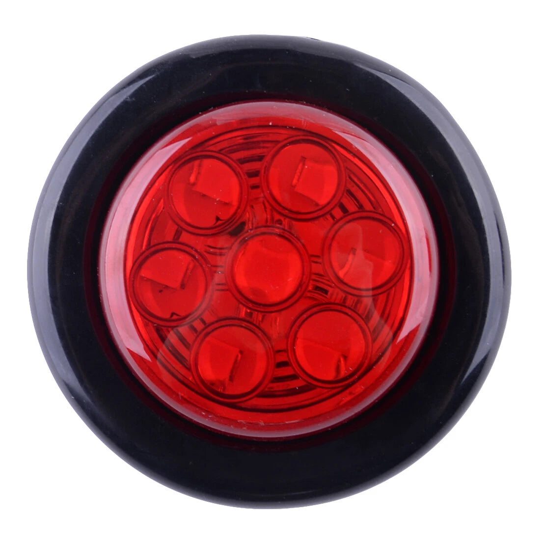 2" 12V LED Red Round Side Marker Lights for Car Trailer Truck