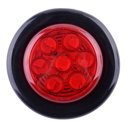 2" 12V LED Red Round Side Marker Lights for Car Trailer Truck