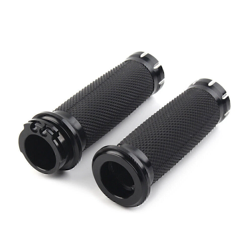 1" Black Handlebar Grips  for Harley Dyna Sportster XL883 1200 Softail (2004-2023)