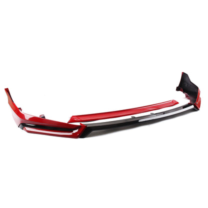 Front Spoiler Lip 4 x for Honda Civic (2022-2024) Black Red