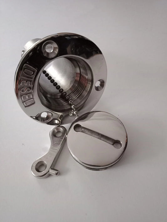 Deck Filler Diesel 38MM 316 Marine Grade Stainless Steel & Key
