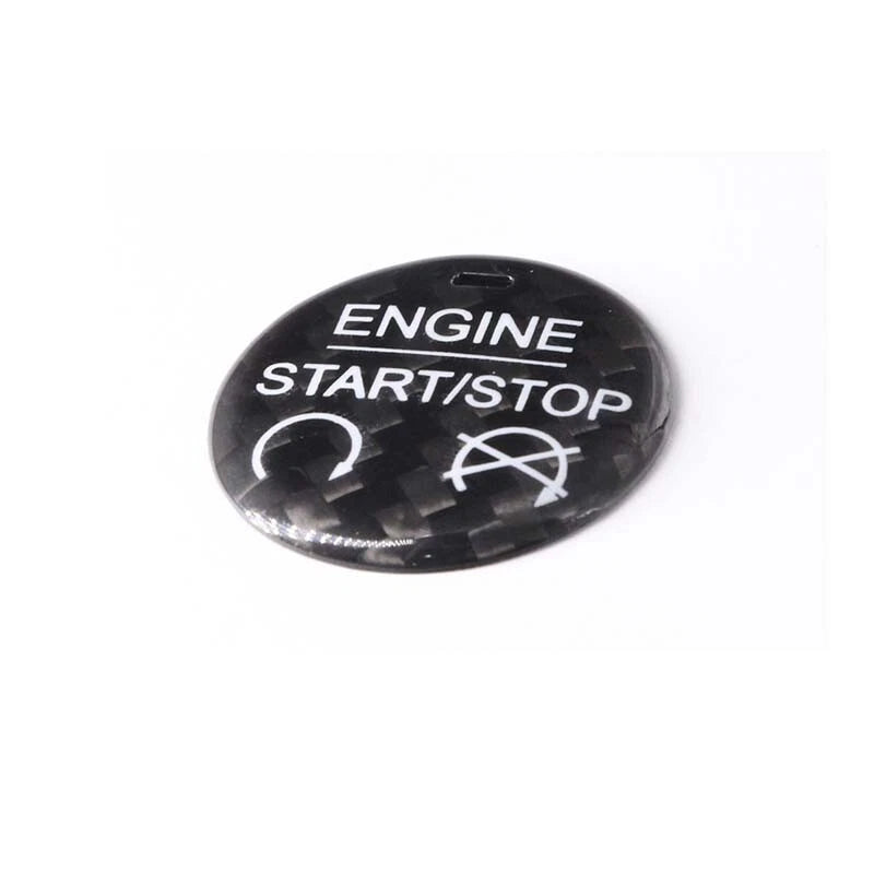 For Mustang 2015-2019 Carbon Fiber Ignition Engine Start Stop Buttons Cover Trim