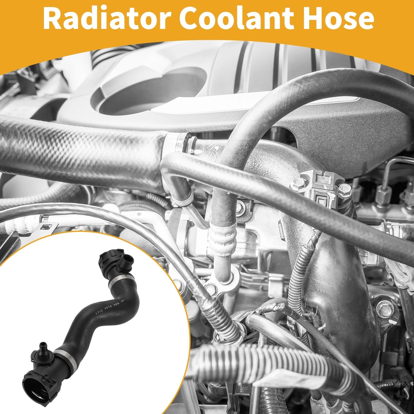 Radiator Coolant Hose for BMW 7 Series F01 F02 F03 F04 730i (2009-2015)