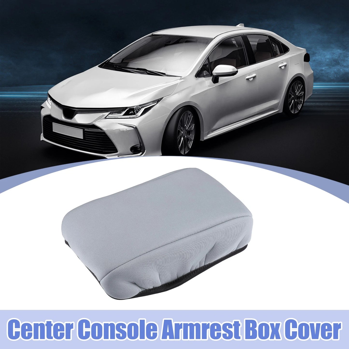 Center Console Armrest Box Cover for Toyota Corolla (2013-2023) Gray Protector