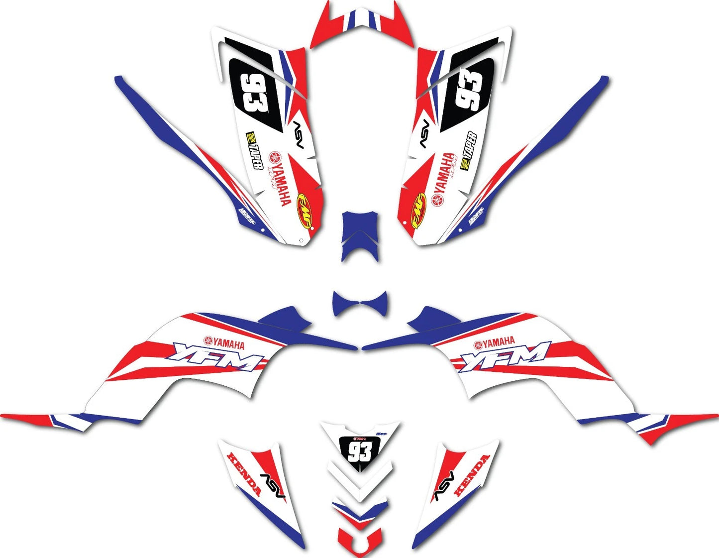 Apocalypse Style Stickers Decals for Yamaha Raptor 90 (2009-2015)