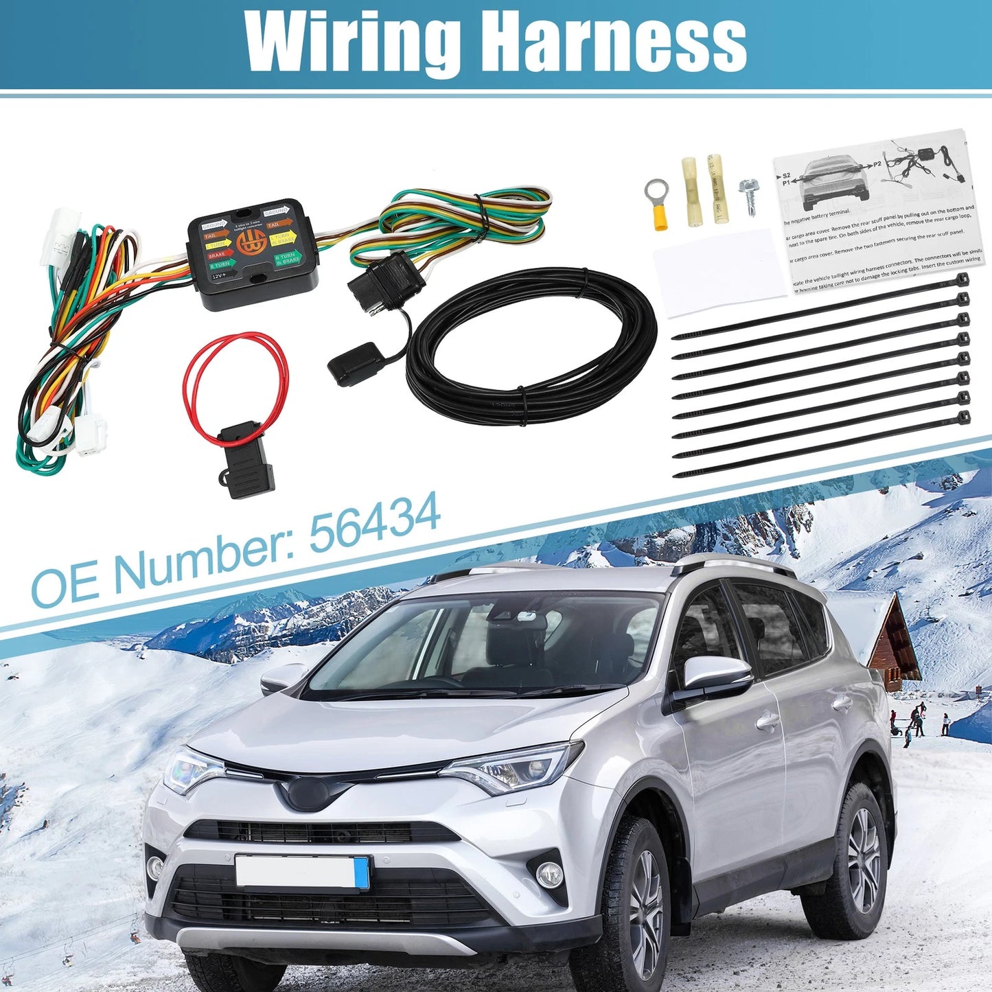 4-Pin Trailer Wiring Harness for Toyota RAV4 (2019-2020)