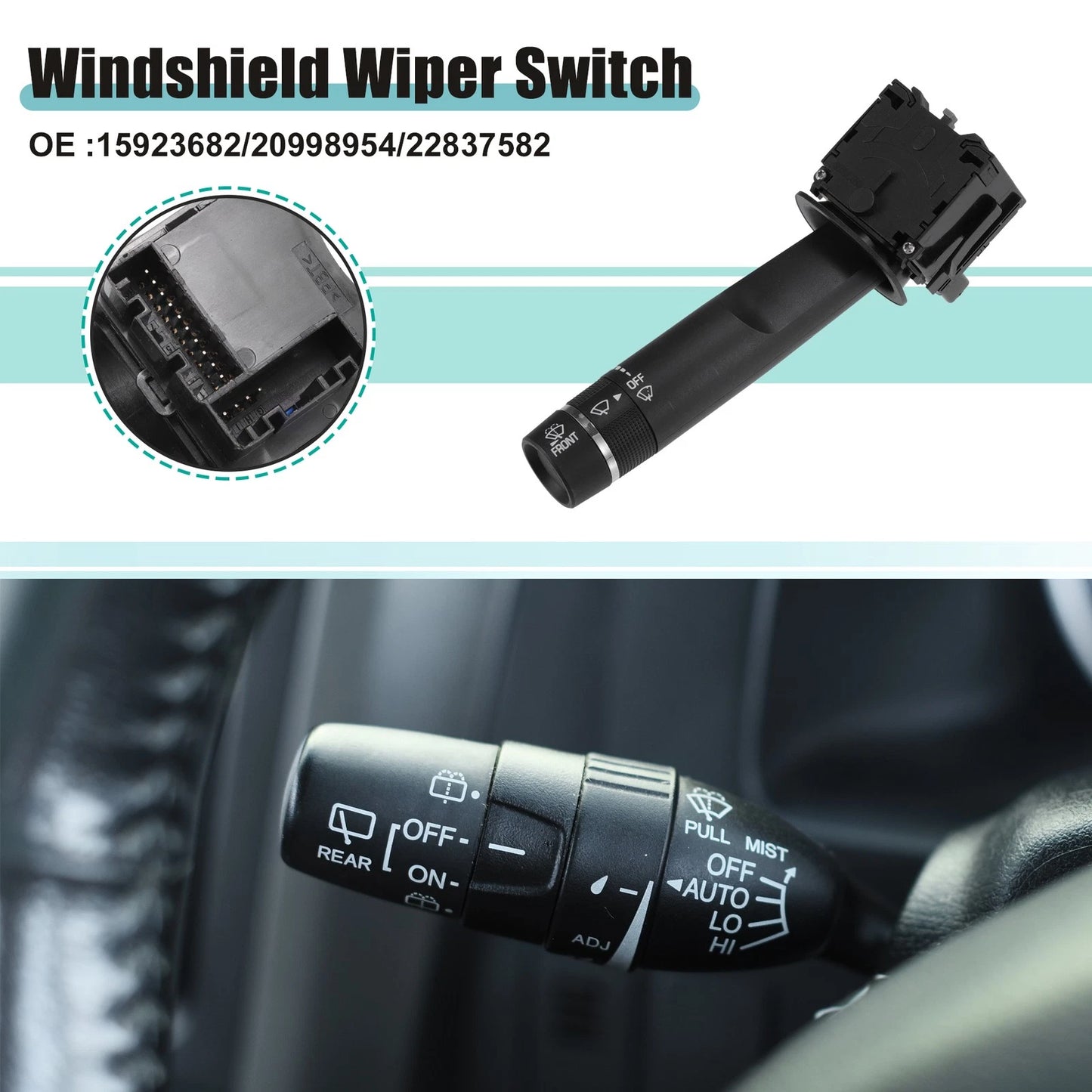 1 Pcs Front Windshield Wiper Switch for Buick Enclave (2014–2017)