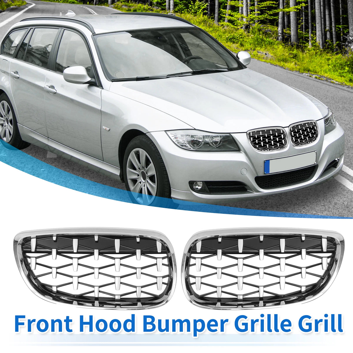 Front Hood Bumper Grille for BMW 328xi M3 335xi 328i (2007-2013)