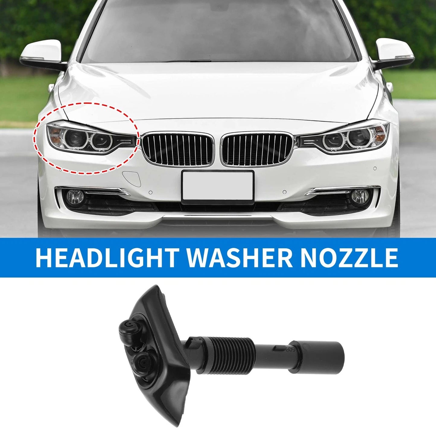 Front Passenger Side Headlight Washer Nozzle for BMW 740iL 740i