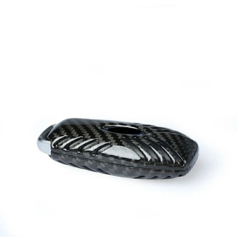Black Carbon Fiber Key Case Cover for Ford FTA