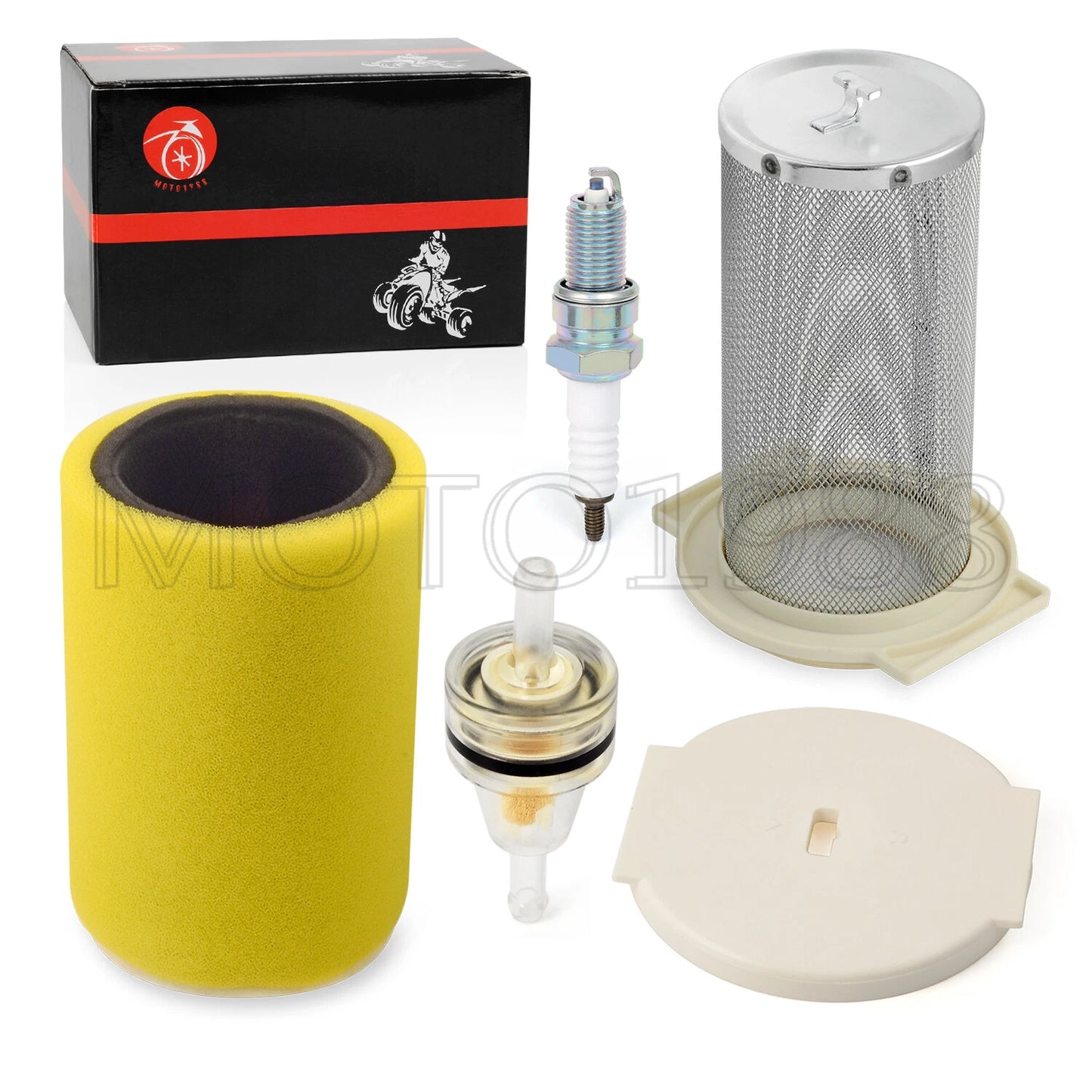 Air Filter Guide End Cap Spark Plug Kit for Yamaha Moto 4 (1987–1995)