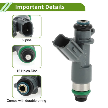 Fuel Injector 16450R70A01 for Honda Accord (2008-2017) 1 Pc Gray