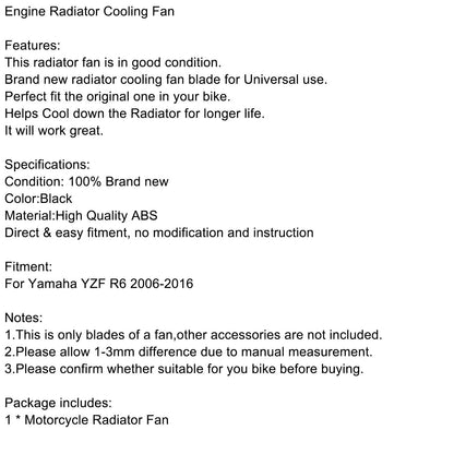 Radiator Fan Blade for Yamaha YZF R6 (2006-2016)