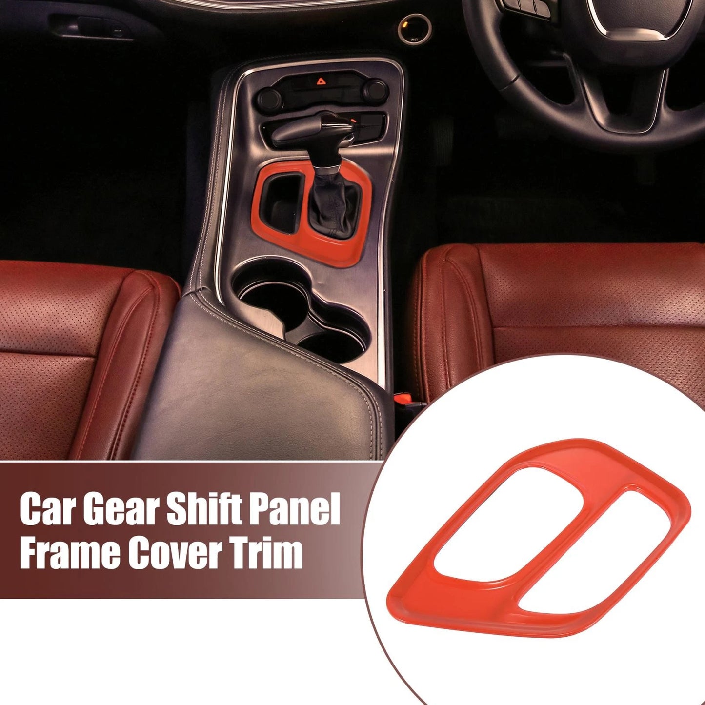 Center Console Gear Shift Panel Cover Trim for Dodge Challenger (2015 - 2021)