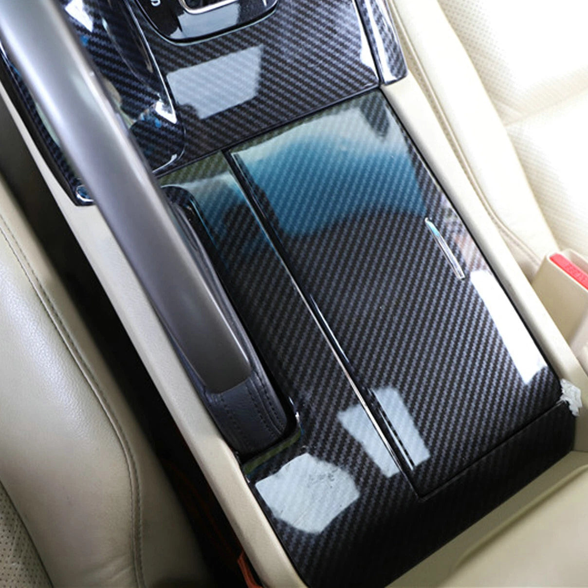 5x Carbon Fiber Central Console Gear Shift Panel Trim for Acura TSX (2009–2014)
