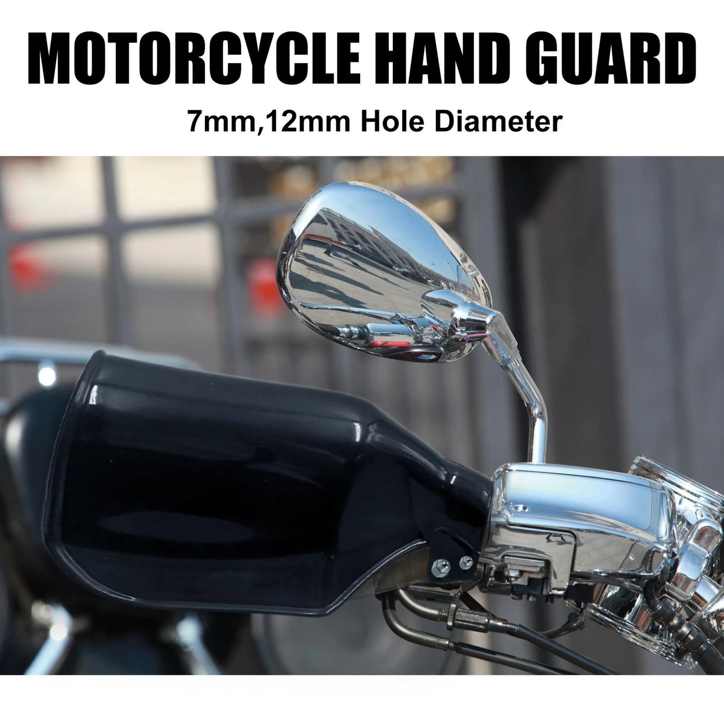 Pair Black Handlebar Brush Bar Hand Guard Handguard for Yamaha