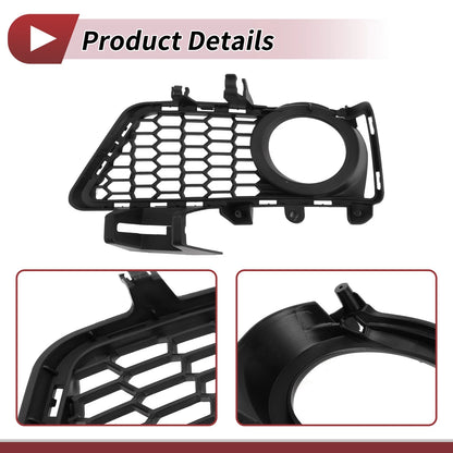 Front Left Fog Light Grill for BMW 3 Series (2012-2019) - 1 Pc Black