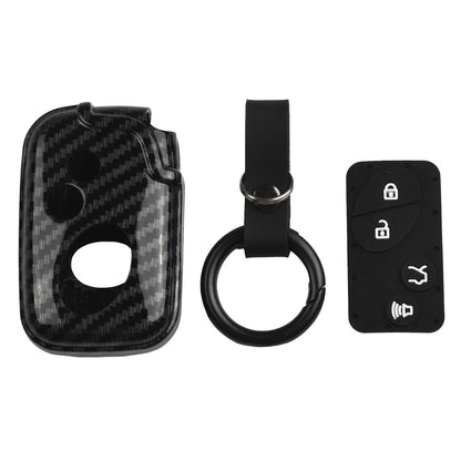 Key Cover 1 x ABS & Rubber Carbon Fiber Look for Car