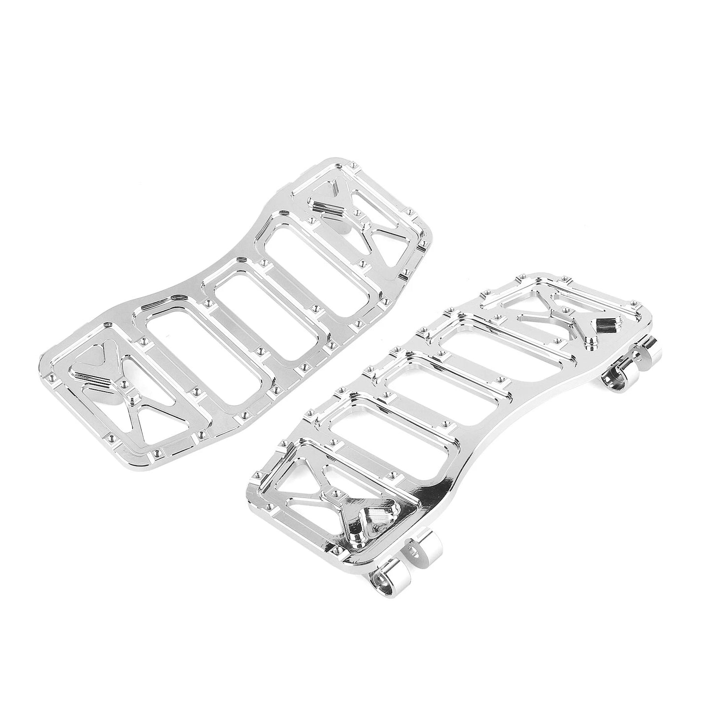 2 x Chrome Aluminum Front Floorboards for Harley Davidson FLT Touring (1984-)