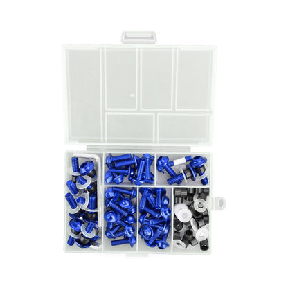 158 Piece Blue Aluminium Fairing Screw Trim Bolts Set for F2