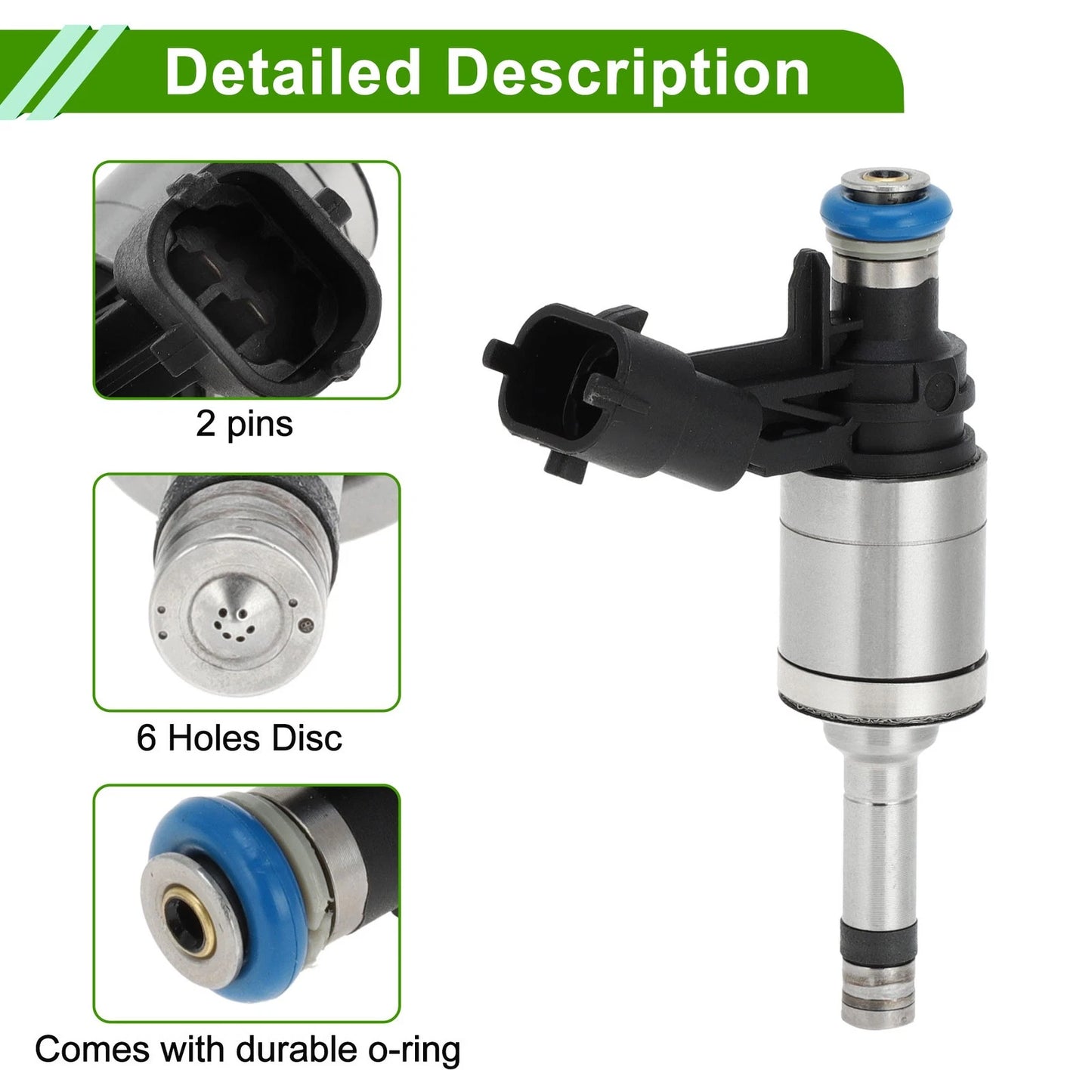 Fuel Injector for Ford Edge 2.0T (2012-2014) - 1 x Black Injector