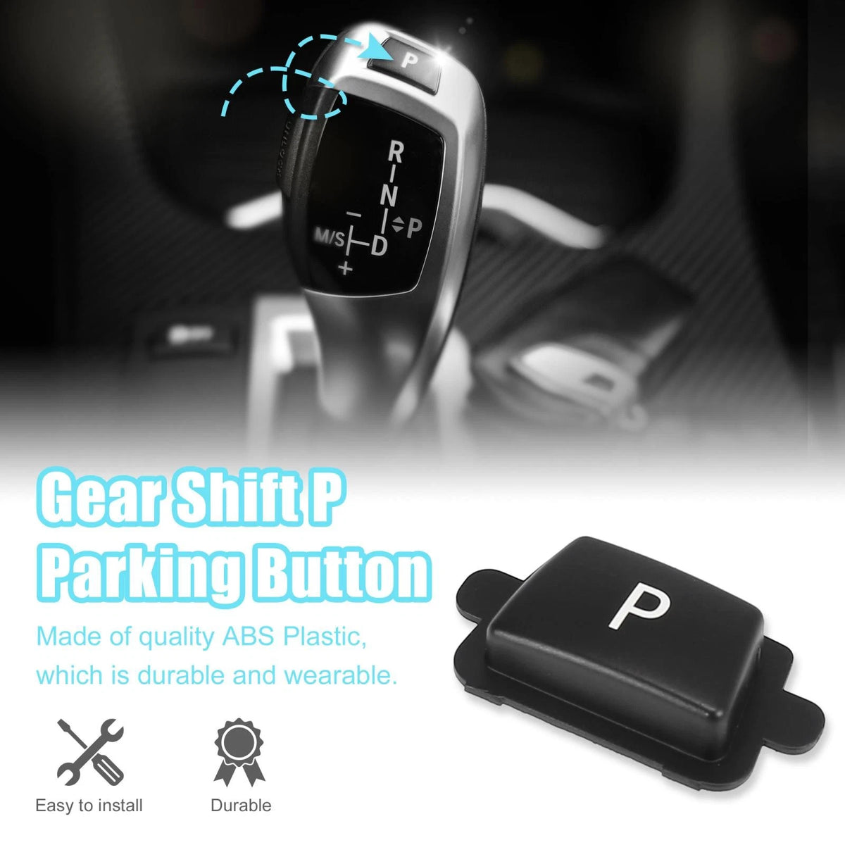 P Button Gear Shift Knob Cover for BMW 3 5 7 Series X3 X4 X5 X6 (2012-2020)
