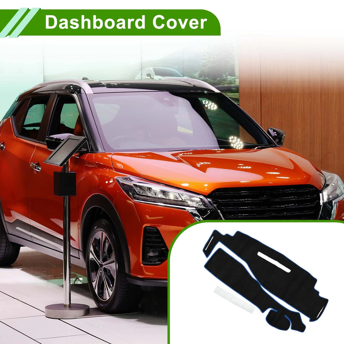 Dashboard Cover Mat for Nissan Serena C27 2016-2022 Black Blue