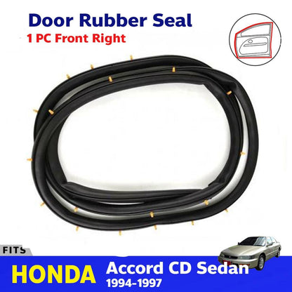 Door Rubber Seal Weatherstrip Front Right Fits Honda Accord CD 4D Sedan 1994-97