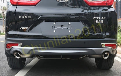 Chrome Front & Rear Tail Fog Light Cover Trim for Honda CR-V (2017-2019)