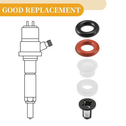 Fuel Injector O-Ring Seals 4 x for Honda Fit 1.5L (2009-2013)