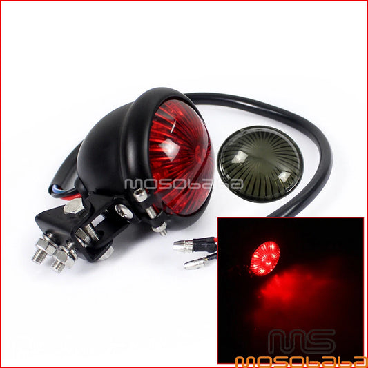12V LED Bates Style Tail Brake Light for Harley Scrambler Cafe Racer Bobber