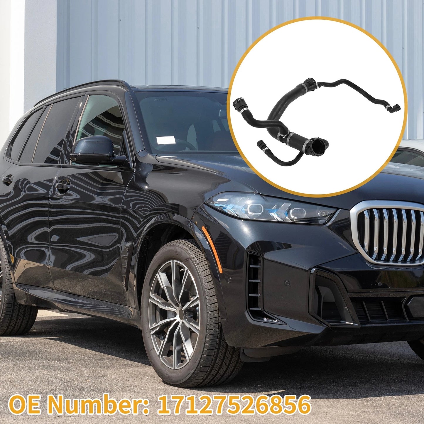 Radiator Hose for BMW X5 E53 4.4i (2003-2006) Rubber Black 1 x Hose