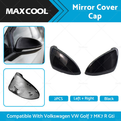 Black Mirror Housing Cover Cap for Volkswagen VW Golf 7 MK7 (2014-2019)